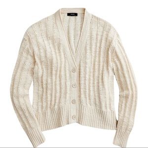 NWT J. Crew cream cardigan